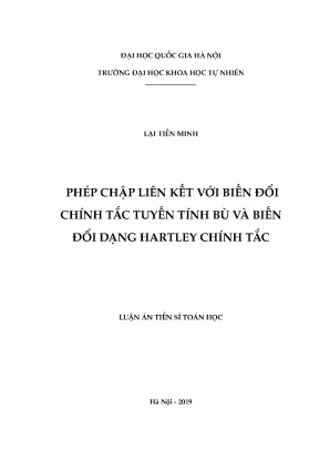 Luận án tiến sĩ hus phép chập liên kết với biến đổi chính tắc tuyến tính bù và biến đổi dạng hartley chính tắc