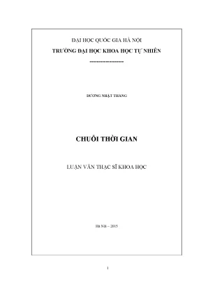 Luận văn thạc sĩ hus chuỗi thời gian