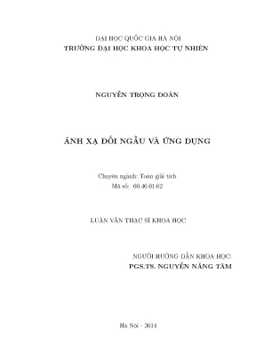 Luận văn thạc sĩ hus ánh xạ đối ngẫu và ứng dụng