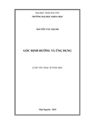 Luận văn thạc sĩ hay góc định hướng và ứng dụng