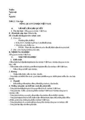 Giáo án ngữ văn lớp 10 học kì 1