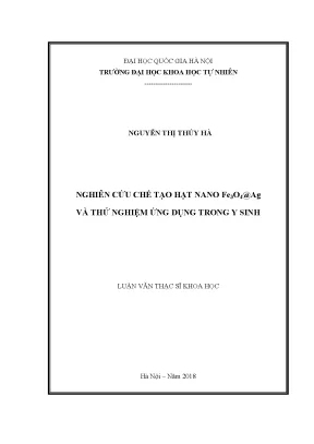 Luận văn thạc sĩ hus nghiên cứu chế tạo hạt nano fe3o4ag và thử nghiệm ứng dụng trong y sinh vật chất 604401