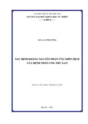 Luận văn thạc sĩ hus xác định kháng nguyên phản ứng miễn dịch của bệnh nhân ung thư gan