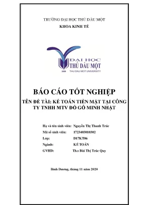 Khóa luận tốt nghiệp kế toán tiền mặt tại công ty trách nhiệm hữu hạn công nghiệp liang chi ii việt nam