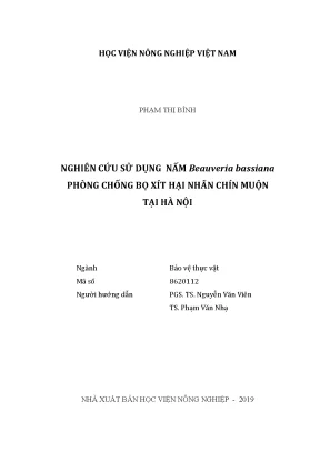 Luận văn thạc sĩ vnua nghiên cứu sử dụng nấm beauveria bassiana phòng chống bọ xít hại nhãn chín muộn tại hà nội