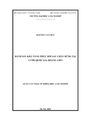 Luận văn thạc sĩ hay đánh giá khả năng phục hồi sau cháy rừng tại vườn quốc gia hoàng liên sơn