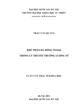 Luận văn thạc sĩ hus khử phân kỳ hồng ngoại trong lý thuyết trường lượng tử