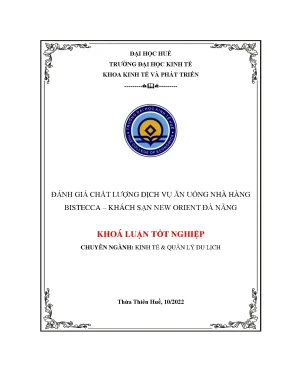 Khoá luận tốt nghiệp đánh giá cldv nhà hàng khách sạn đà nẵngg