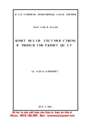 La01 055 kinh t du lch cac tnh bc
