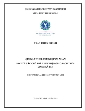 Quản lý thuế thu nhập cá nhân đối với các chủ thể thực hiện giao dịch trên mạng xã hội