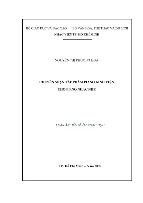 Chuyển soạn tác phẩm piano kinh viện cho piano nhạc nhẹ