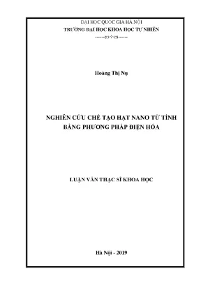 Luận văn thạc sĩ hus nghiên cứu chế tạo hạt nano từ tính bằng phương pháp điện hóa