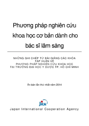 Phương pháp nghiên cứu khoa học dành cho bác sĩ lâm sàng