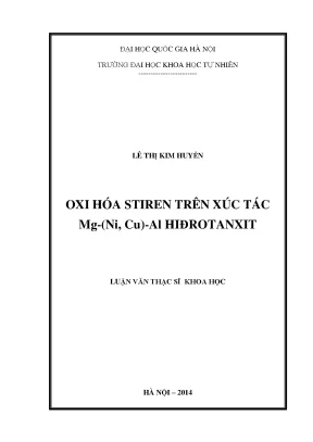 Luận văn thạc sĩ hus oxi hóa stiren trên xúc tác mg ni cu al hidrotanxit