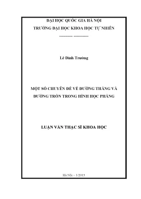 Luận văn thạc sĩ hus một số chuyên đề về đường thẳng và đường tròn trong hình học phẳng 13