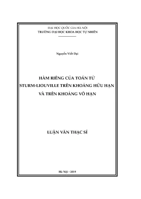 Luận văn thạc sĩ hus hàm riêng của toán tử sturm liouville trên khoảng hữu hạn và trên khoảng vô hạn