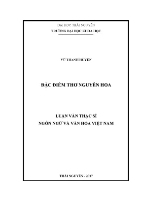 Luận văn thạc sĩ hay đặc điểm thơ nguyễn hoa