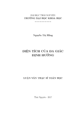 Luận văn thạc sĩ hay diện tích của đa giác định hướng