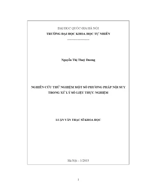 Luận văn thạc sĩ hus nghiên cứu thử nghiệm một số phương pháp nội suy trong xử lý số liệu thực nghiệm