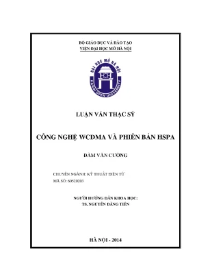 Luận văn thạc sĩ hay công nghệ wcdma và phiên bản hspa