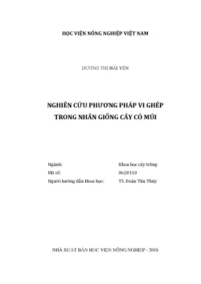 Luận văn thạc sĩ vnua nghiên cứu phương pháp vi ghép trong nhân giống cây có múi