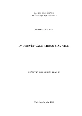 Luận văn thạc sĩ hay lý thuyết vành trong máy tính