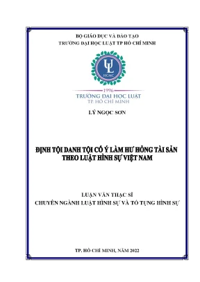 Định tội danh tội cố ý làm hư hỏng tài sản theo luật hình sự việt nam
