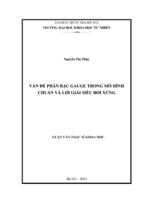 Luận văn thạc sĩ hus vấn đề phân bậc gauge trong mô hình chuẩn và lời giải siêu đối xứng
