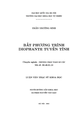 Luận văn thạc sĩ hus bất phương trình diophante tuyến tính 13