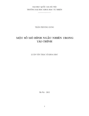 Luận văn thạc sĩ hus một số mô hình ngẫu nhiên trong tài chính
