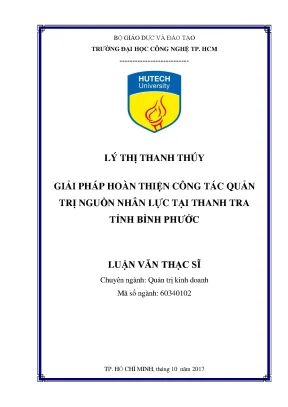 Luận văn thạc sĩ hay giải pháp hoàn thiện quản trị nguồn nhân lực tại thanh tra tỉnh bình phước
