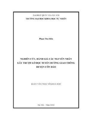 Luận văn thạc sĩ hus nghiên cứu đánh giá các nguyên nhân gây trượt lở dọc tuyến đường giao thông huyện côn đảo