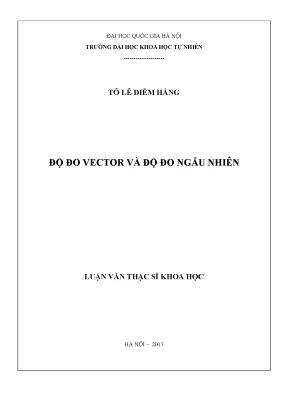 Luận văn thạc sĩ hus độ đo véc tơ và độ đo ngẫu nhiên