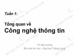 Công nghệ thông tin tin học đại cương