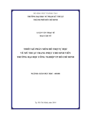 Luận văn thạc sĩ thiết kế phần mềm hỗ trợ tự học vẽ mỹ thuật trang phục cho sinh viên trường đại học công nghiệp tp hồ chí minh