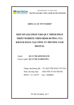 Luận văn thạc sĩ hay một số giải pháp cho quy trình phát triển website theo định hướng của khách hàng tại công ty phương nam digital