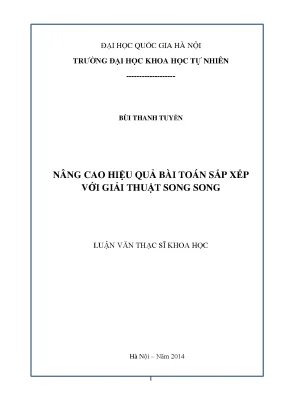 Luận văn thạc sĩ hus nâng cao hiệu quả bài toán sắp xếp với giải thuật song song