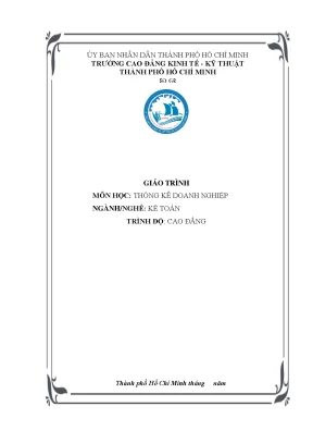Giáo trình môn học thống kê doanh nghiệp
