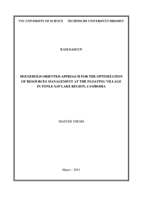 Luận văn thạc sĩ hus household oriented approach for the optimization of resources management at the floating village in tonle sap lake region cambodia