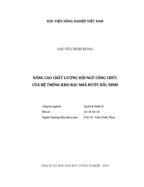 Luận văn thạc sĩ vnua nâng cao chất lượng đội ngũ công chức của hệ thống kho bạc nhà nước bắc ninh