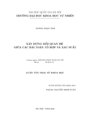 Luận văn thạc sĩ hus xây dựng mối quan hệ giữa các bài toán tổ hợp và xác suất 13