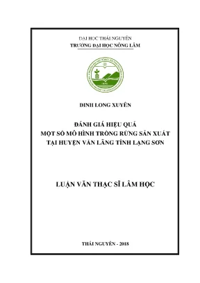 Luận văn thạc sĩ hay đánh giá hiệu quả một số mô hình trồng rừng sản xuất tại huyện văn lãng tỉnh lạng sơn