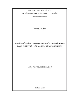 Luận văn thạc sĩ hus nghiên cứu nâng cao độ bền ăn mòn của màng thụ động criii trên lớp mạ kẽm bằng nanosilica 19