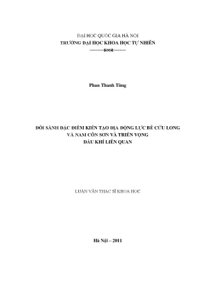 Luận văn thạc sĩ hus đối sách đặc điểm kiến tạo địa động lực bể cửu long và nam côn sơn và triển vọng dầu khí liên quan
