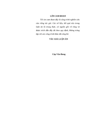 Luận án tiến sĩ file word đảng lãnh đạo quân tình nguyện việt nam tại lào từ năm 1960 đến năm 1973