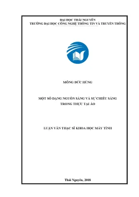 Luận văn thạc sĩ hay một số dạng nguồn sáng và sự chiếu sáng trong thực tại ảo