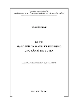 Luận văn thạc sĩ hay mạng nơron wavelet ứng dụng cho xấp xỉ phi tuyến