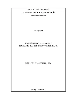 Luận văn thạc sĩ hus hiệu ứng pha tạp và độ hạt trong phổ hóa tổng trở của hệ lani5 xgex
