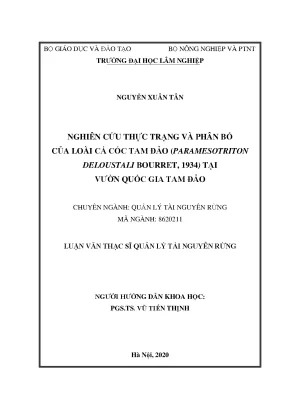 Luận văn thạc sĩ hay đánh giá tác động của chính sách chi trả dịch vụ môi trường rừng đến công tác quản lý bảo vệ rừng trên địa bàn huyện tam đường tỉnh lai châu
