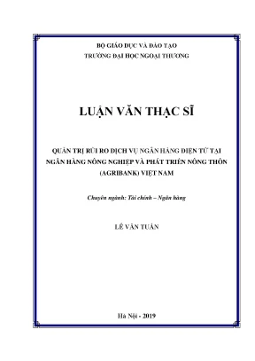 Luận văn thạc sỹ quản trị rủi ro dịch vụ ngân hàng điện tử tại ngân hàng
